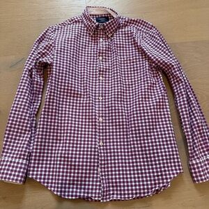 Charles Tyrwhitt Men's Linen Shirt Medium Plaid, Button Down Extra Slim Fit